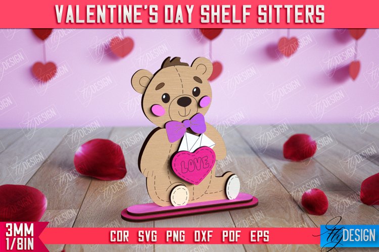 Valentine's Shelf Sitter |Table Statuette |Valentine's Signs example image 1