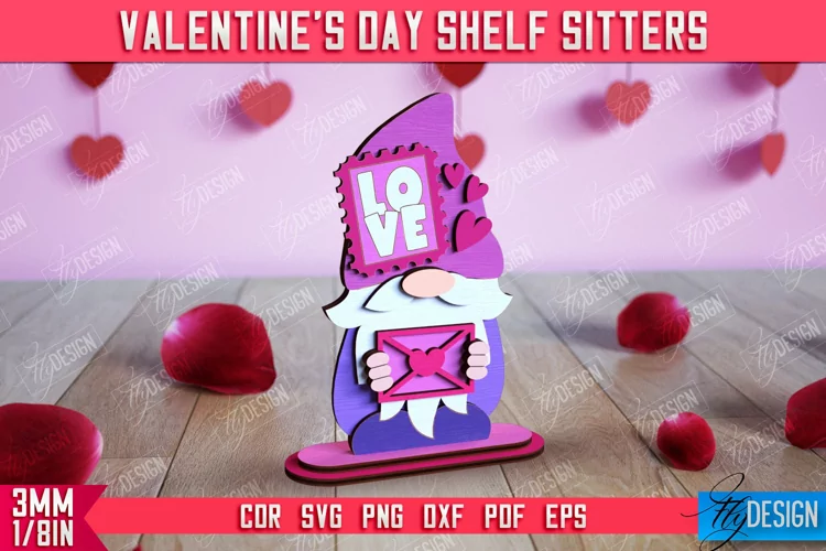 Valentine's Shelf Sitter |Table Statuette |Valentine's Signs