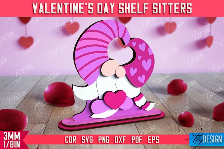 Valentine's Shelf Sitter |Table Statuette |Valentine's Signs