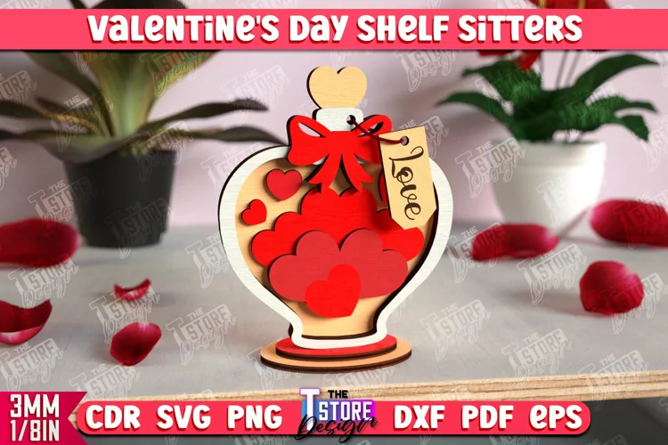 Valentine's Shelf Sitter |Table Statuette |Valentine's Signs