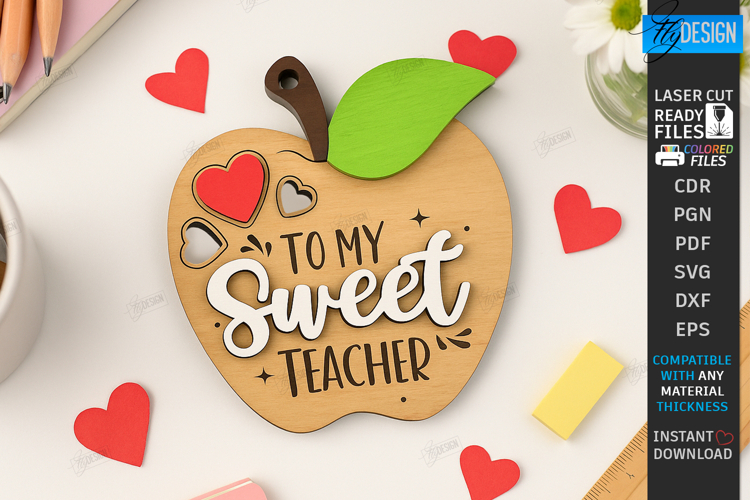 Valentine’s Teacher Gift Laser Cut|Teacher’s Day|School SVG