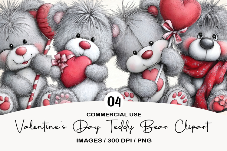 Valentines Day Teddy Bear Clipart