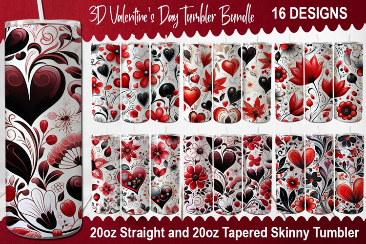 Valentines Day Tumbler Bundle -Valentines Day Tumbler Wrap