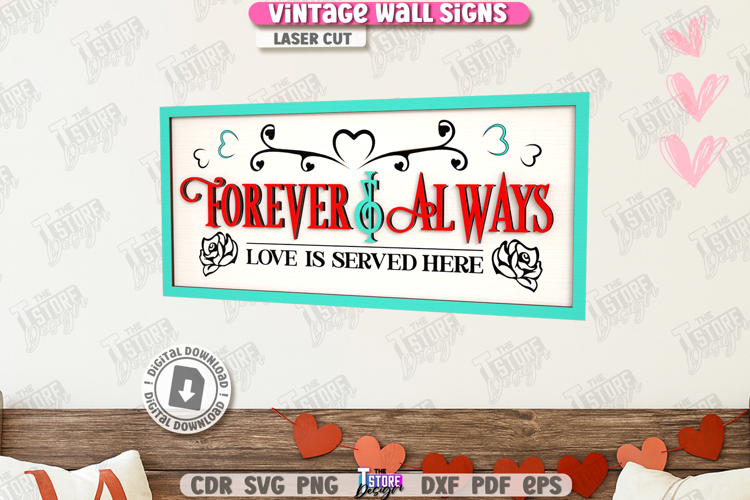 Valentine's Day Wall Sign Laser Cut |3D Lettering| Love SVG