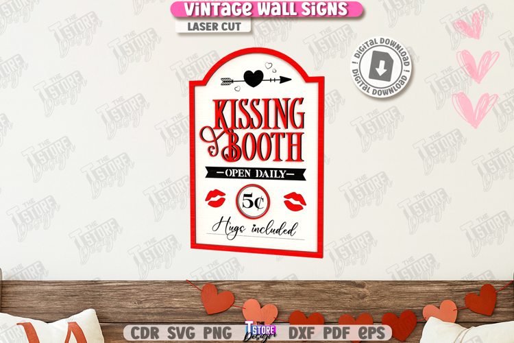 Valentine's Day Wall Sign Laser Cut |3D Lettering| Love SVG