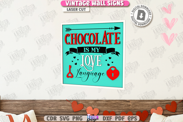 Valentine's Day Wall Sign Laser Cut |3D Lettering| Love SVG