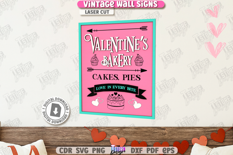 Valentine's Day Wall Sign Laser Cut |3D Lettering| Love SVG