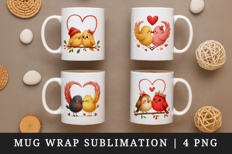 Valentine's Day mug wrap printable sublimation design