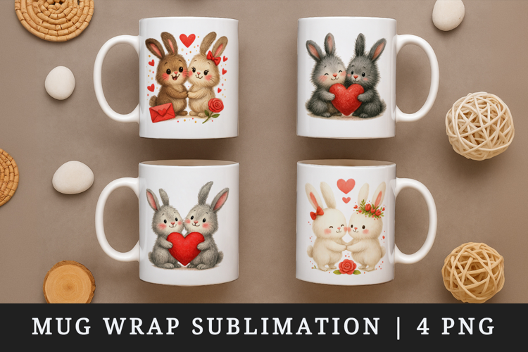 Valentine's Day mug wrap printable sublimation design