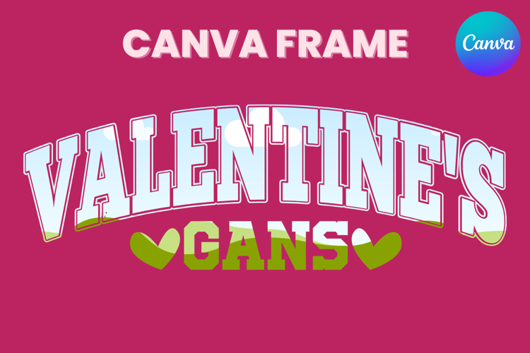 Valentines Gans Canva Frame Varsity Valentines Day Photo