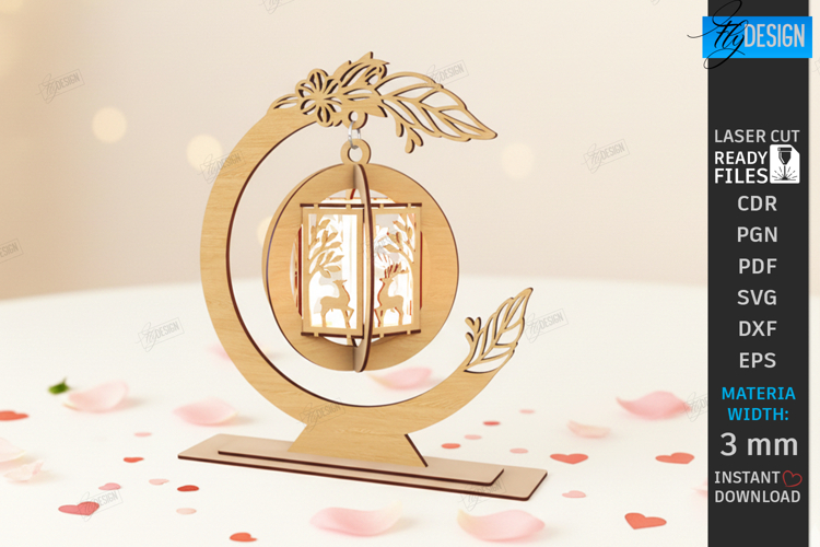 Valentine’s Day Hanging Lantern Laser Cut| Hanging Tea Light