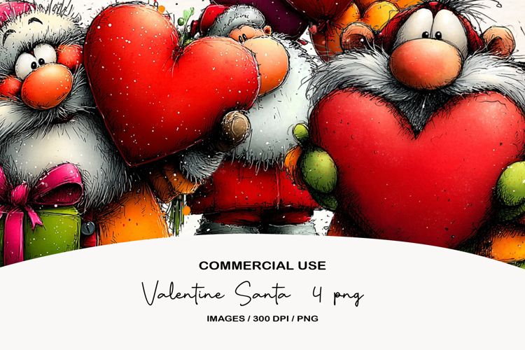 Valentine Santa 4 png