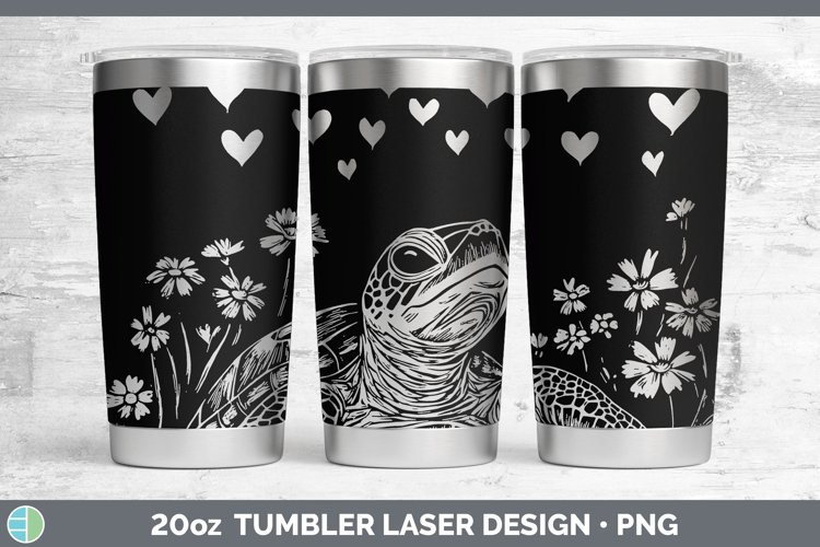 Valentine Sea Turtle Laser 20oz Tumbler Sublimation Tumbler