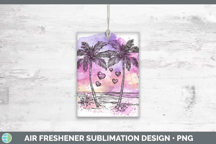 Valentine Splash Beach Air Freshener Sublimation Car Freshen