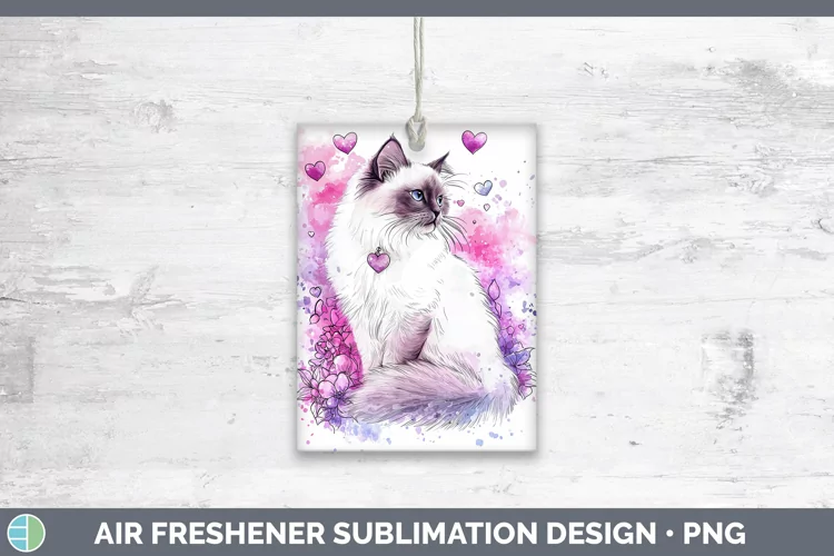 Valentine Splash Birman Cat Air Freshener Sublimation Car Fr