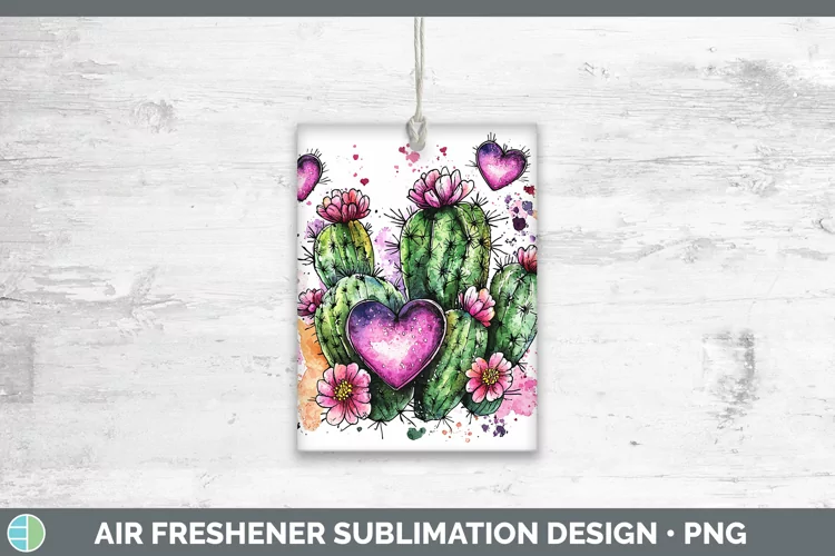 Valentine Splash Cactus Air Freshener Sublimation Car Freshe