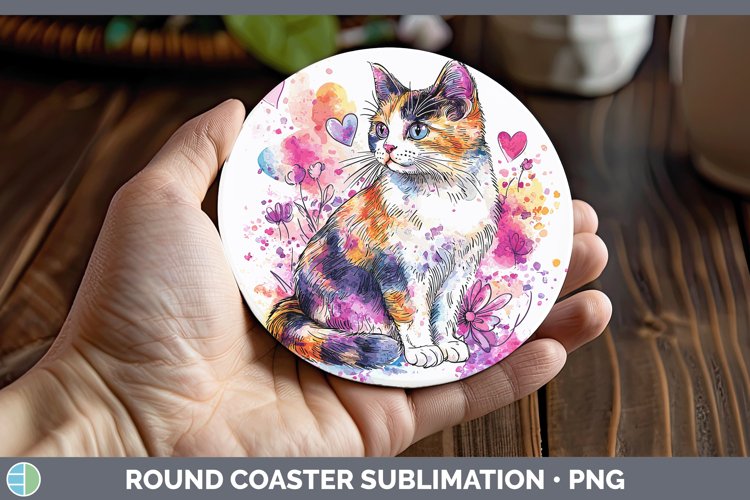 GorgeousValentine Splash Round Coaster design.