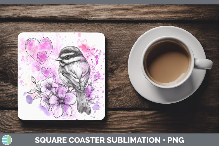 GorgeousValentine Splash Square Coaster design.
