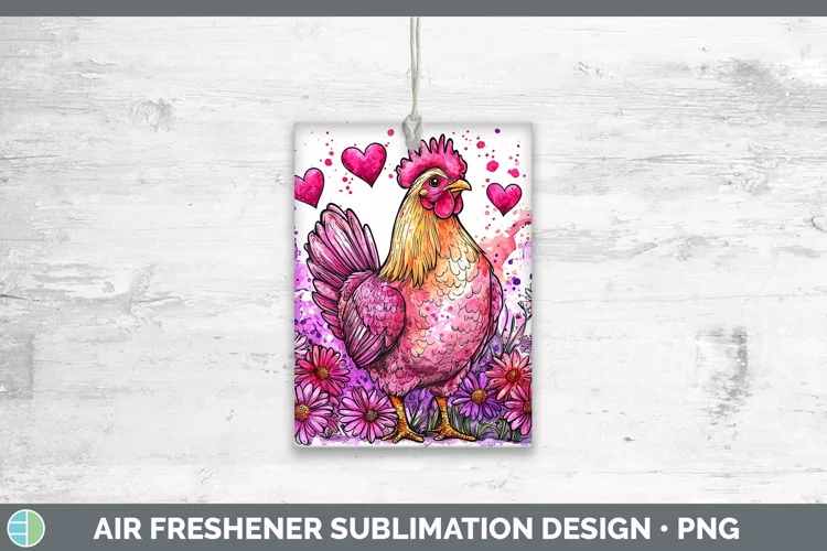 Valentine Splash Chicken Air Freshener Sublimation Car Fresh
