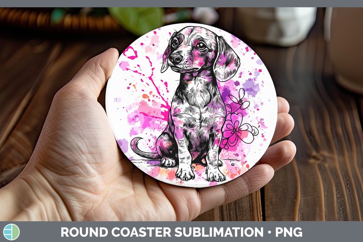 GorgeousValentine Splash Round Coaster design.