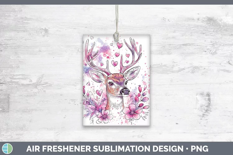 Valentine Splash Deer Air Freshener Sublimation Car Freshene