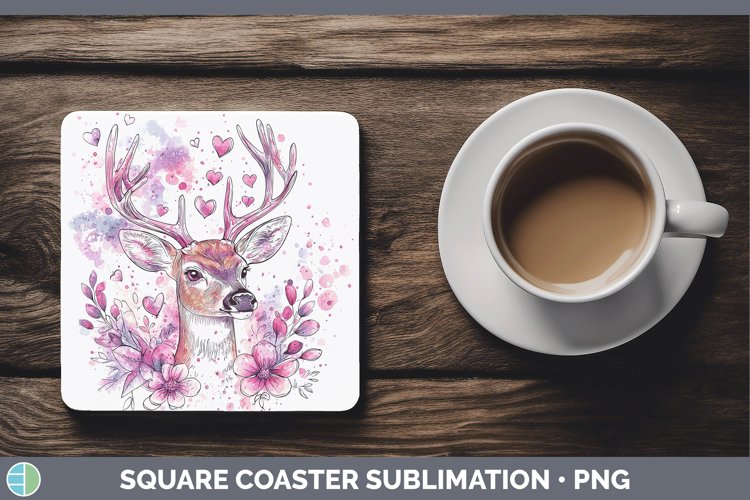 GorgeousValentine Splash Square Coaster design.
