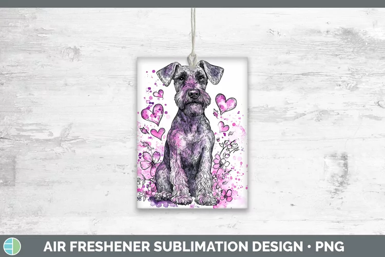 Valentine Splash Dogs Airedale Terrier Dog Air Freshener Sub