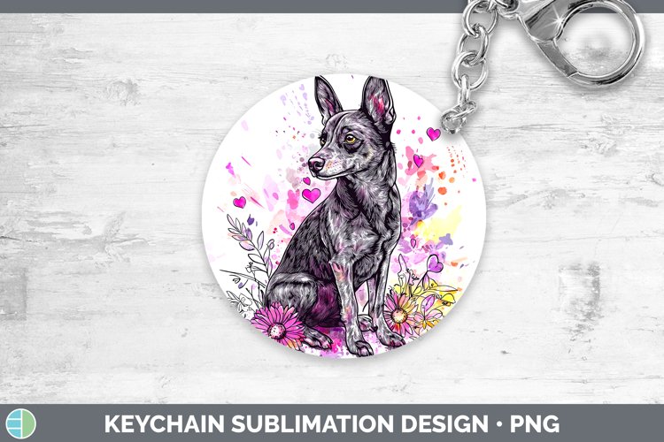 GorgeousValentine Splash Dogs Keychain design.