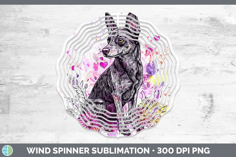 GorgeousValentine Splash Dogs Wind Spinner design.