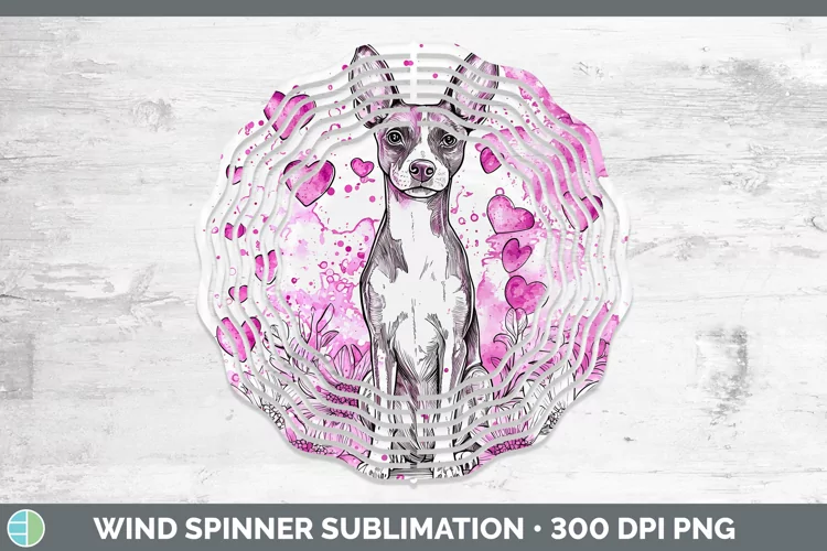 Valentine Splash Dogs Basenji Wind Spinner Sublimation Spin