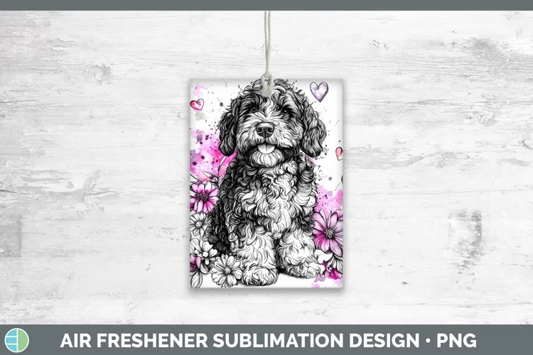 Valentine Splash Dogs Bernedoodle Dog Air Freshener Sublimat