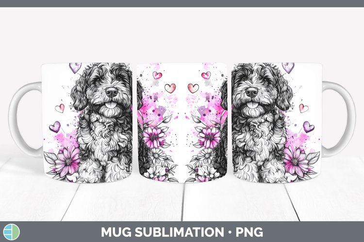 GorgeousValentine Splash Dogs Mug Wrap design.