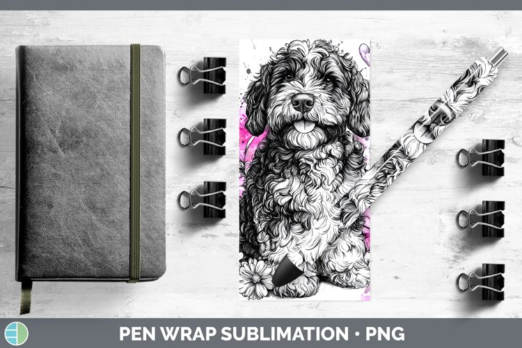 GorgeousValentine Splash Dogs Pen Wrap design.