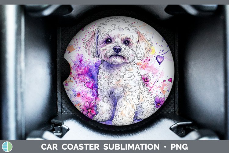 GorgeousValentine Splash Dogs Car Coaster design.