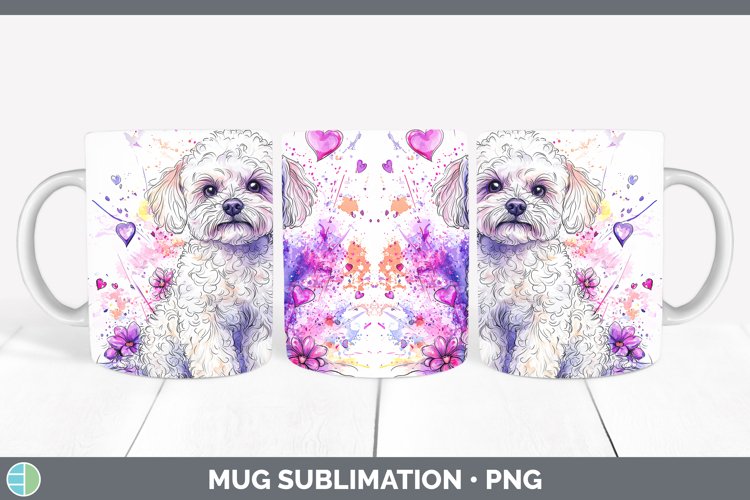 GorgeousValentine Splash Dogs Mug Wrap design.