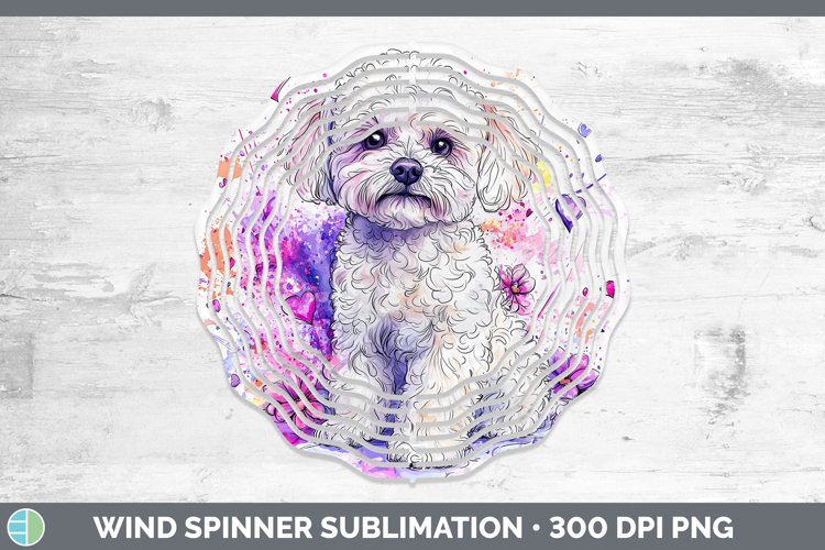 GorgeousValentine Splash Dogs Wind Spinner design.