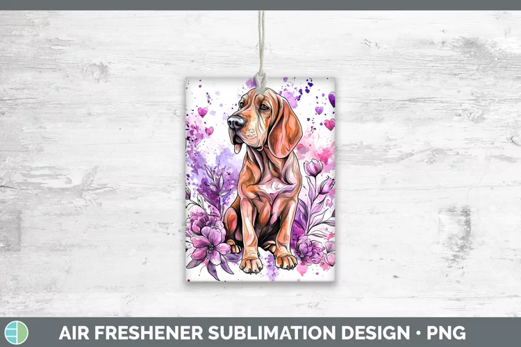 Valentine Splash Dogs Bloodhound Air Freshener Sublimation C