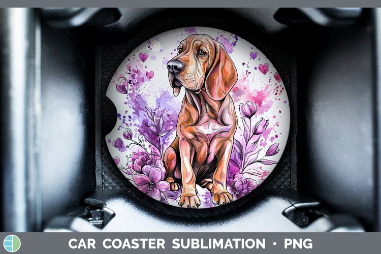 GorgeousValentine Splash Dogs Car Coaster design.