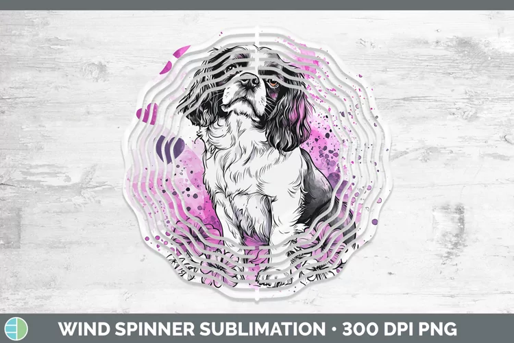 Valentine Splash Dogs Cavalier King Charles Spaniel Wind Spi