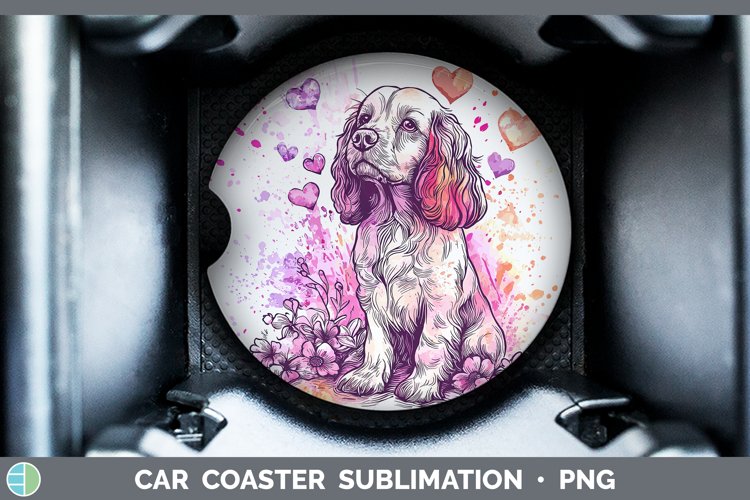 GorgeousValentine Splash Dogs Car Coaster design.