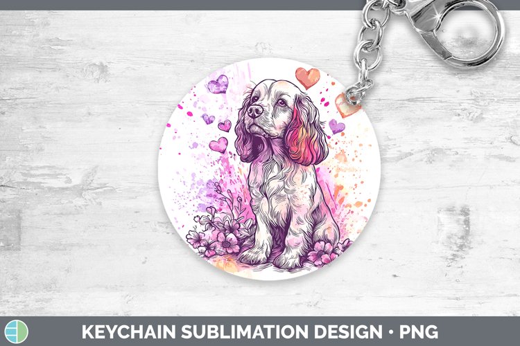 GorgeousValentine Splash Dogs Keychain design.