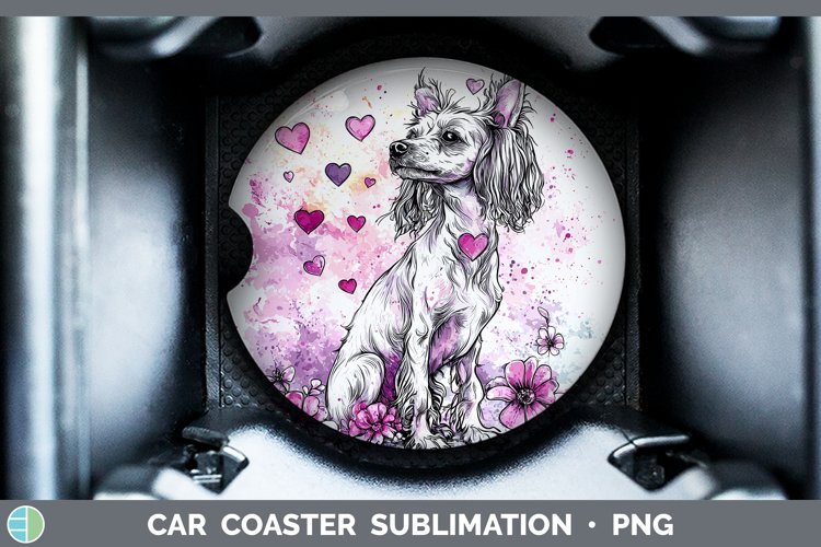 GorgeousValentine Splash Dogs Car Coaster design.