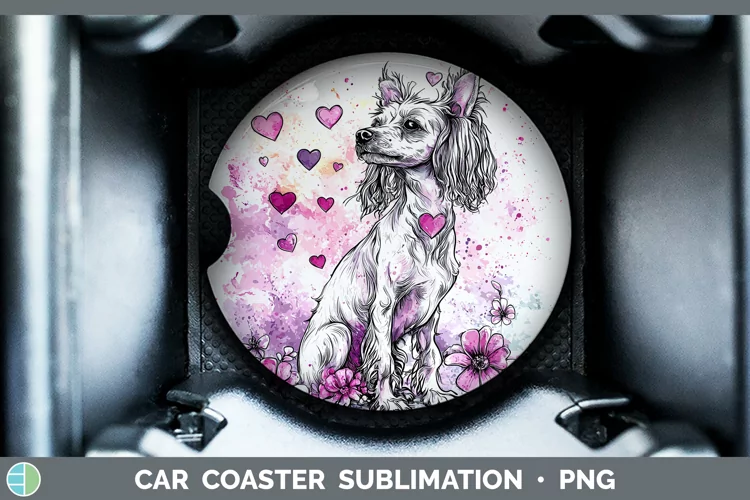 Valentine Splash Dogs Hairless Chinese Crested Dog Car Coast