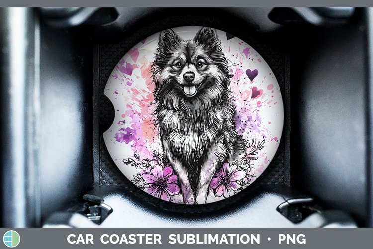 GorgeousValentine Splash Dogs Car Coaster design.