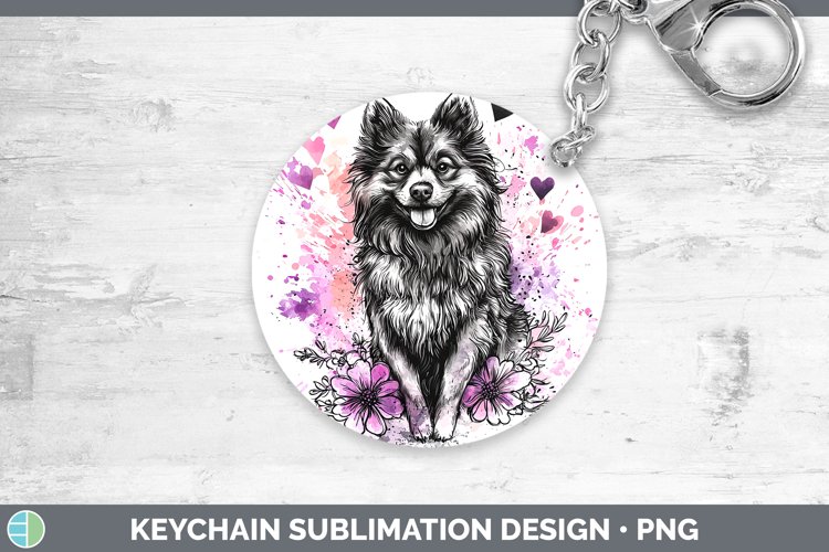 GorgeousValentine Splash Dogs Keychain design.