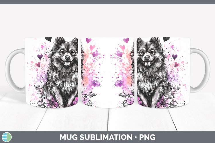 GorgeousValentine Splash Dogs Mug Wrap design.