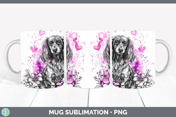 GorgeousValentine Splash Dogs Mug Wrap design.