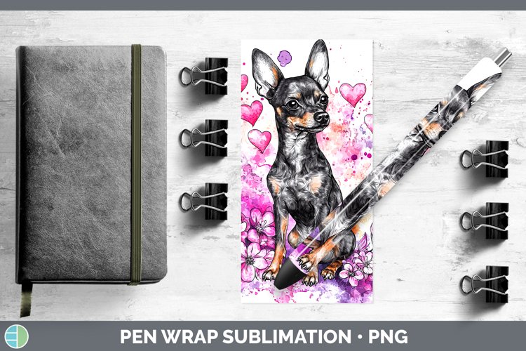 GorgeousValentine Splash Dogs Pen Wrap design.