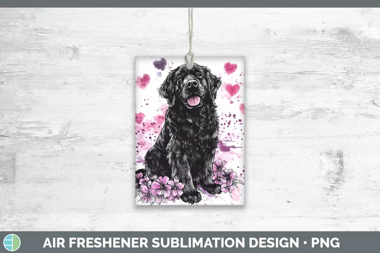 Valentine Splash Dogs Newfoundland Air Freshener Sublimatio