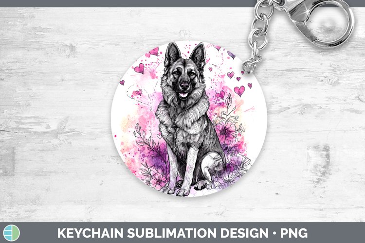 GorgeousValentine Splash Dogs Keychain design.